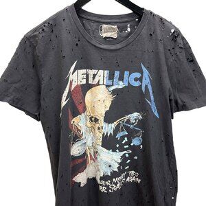 Metallica Skull Distressed T-Shirt Large Adult Unisex Fit